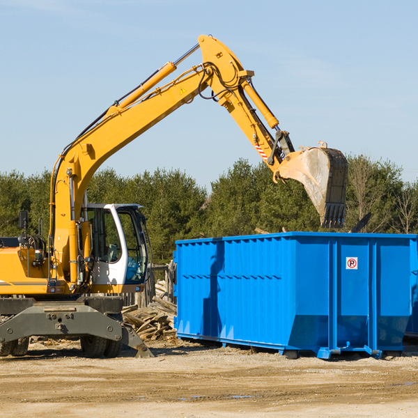 can i choose the location where the residential dumpster will be placed in East Bank West Virginia